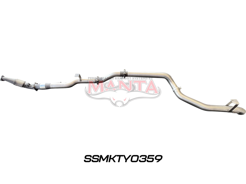 Manta Performance 4in Turbo Back for Superior Eng Coil Conv With Cat & Muffler (Landcruiser VDJ79 Single & Dual Cab...