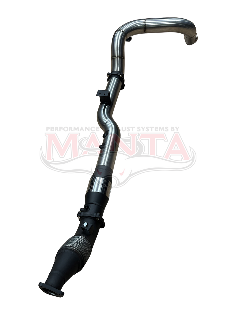 Manta Performance 4in Single Side Exit,Cat & Without Muffler (VDJ79 V8 4.5L TD, Dual Cab Ute 12-16,(Pre DPF),T/Back)