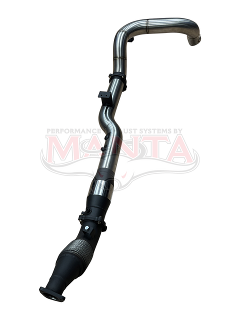 Manta Performance 4in Single Side Exit,Cat & Without Muffler (VDJ79 V8 4.5L TD, Dual Cab Ute 12-16,(Pre DPF),T/Back)