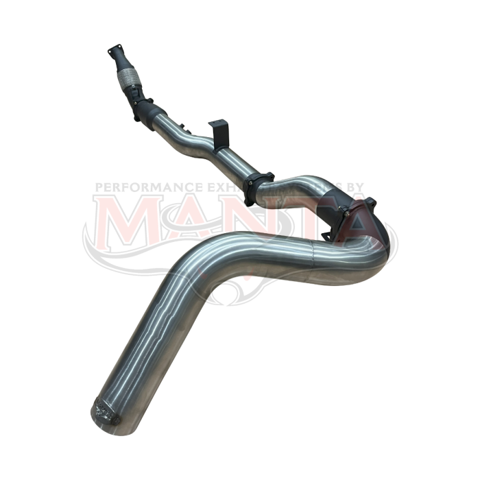 Manta Performance Turbo Back 4in Side Exit With Cat & Without Muffler (Landcruiser VDJ79 V8 4.5L, Single Cab 16-25)