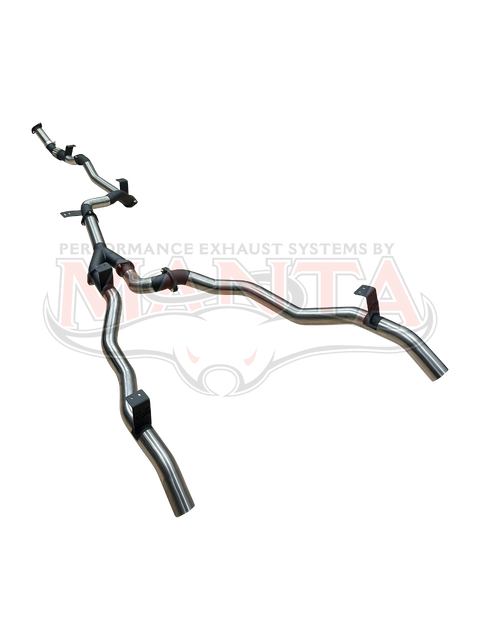 Manta Performance 3in Dual Exit DPF Back Without Muffler (Landcruiser GDJ79 Ute, 2.8L TD, 23 On) — fits Toyota Land...
