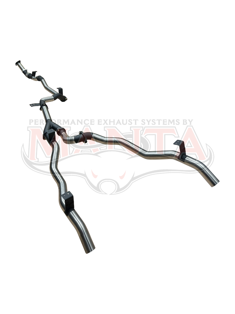 Manta Performance 3in Dual Exit DPF Back Without Muffler (Landcruiser GDJ79 Ute, 2.8L TD, 23 On) — fits Toyota Land...