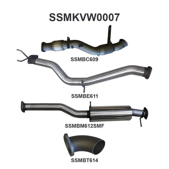 Manta Performance 3in Standard Exit Sports Muffler (Amarok) — fits Volkswagen Amarok