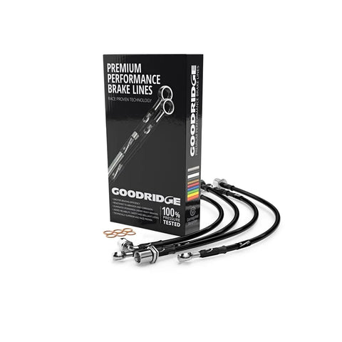Goodridge Brake Hose Kit Zinc Plated - Vented Rear Disc (BRZ 13+) Black — fits Subaru BRZ