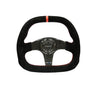 NRG Carbon Fiber Steering Wheel 320MM Suede Black w/ Red Stripe