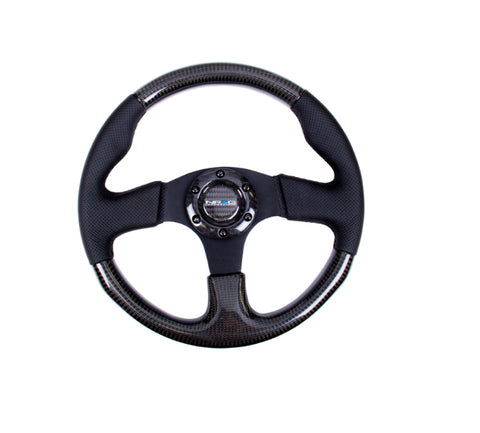 NRG Carbon Fiber Steering Wheel 315mm Perforated Black