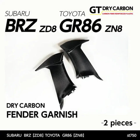 Andro Motorsports Drycarbon Fender Garnish (BRZ 21+/GR86 21+)