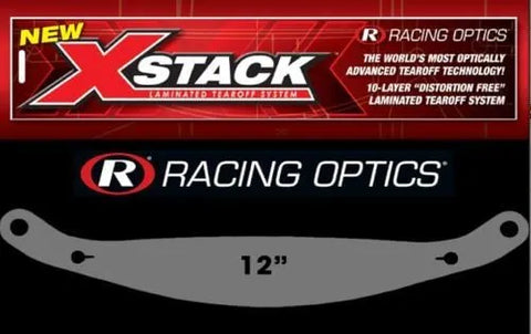 Stilo Racing Optics Laminated Tearoffs ST5 Large Tab 2MM CLR 3 stacks of 10 tear offs each clear