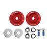 Stilo HANS Post Collar Anchor- Red The anchor features an aluminum base and an anodized finish that adds a professional look to your racing gear.