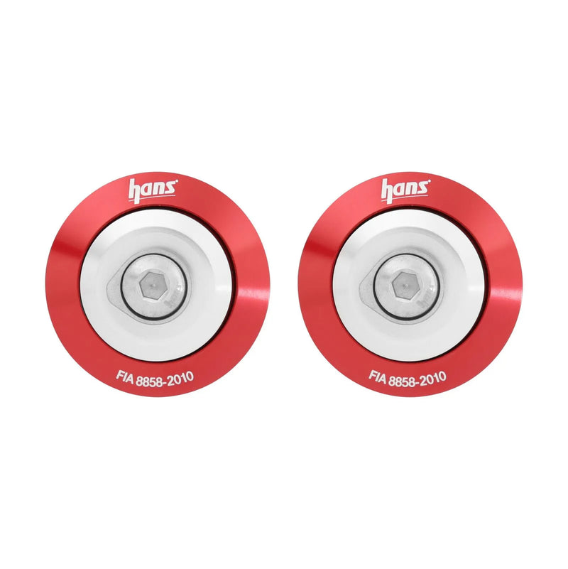 Stilo HANS Post Collar Anchor- Red The anchor features an aluminum base and an anodized finish that adds a professional look to your racing gear.
