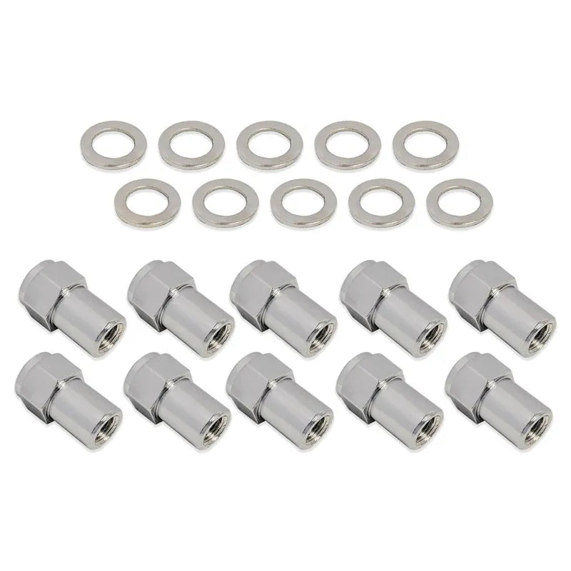Street Pro Wheels Wheel Lug Nut Kit Chrome Street Pro 005 Length 1.50 M12 x 1.5 .800 Shank Set of 10