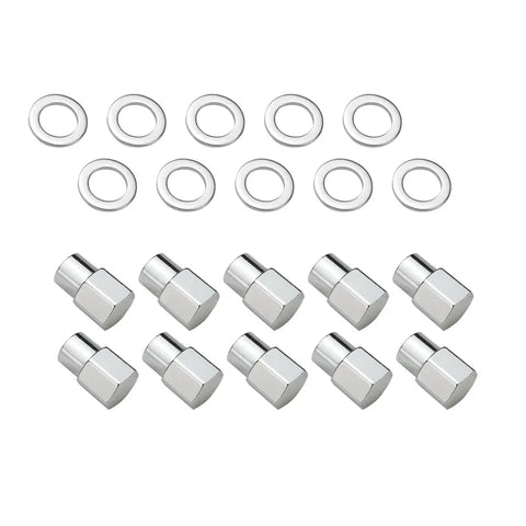 Street Pro Wheels Wheel Lug Nut Kit Chrome Dome Medium Mag Length 1.38 7/16 0.55 Shank Set of 10