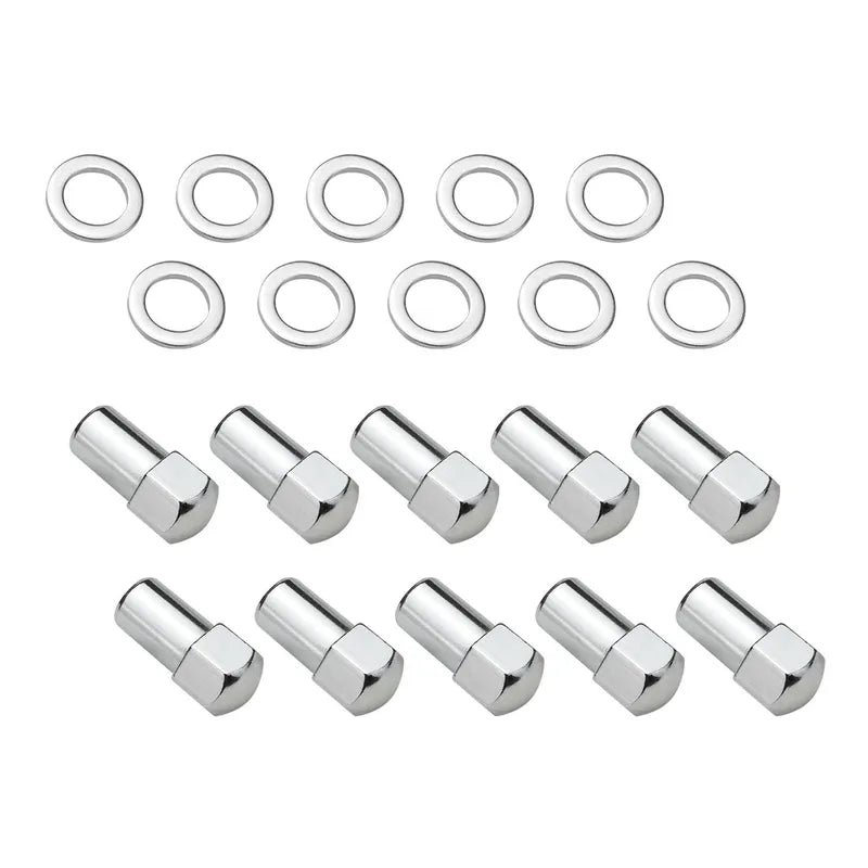 Street Pro Wheels Wheel Lug Nut Kit Chrome Street Pro 007 Dome head Length 1.70 7/16 1.00 " shank Set of 10