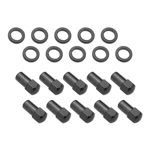 Street Pro Wheels Wheel Lug Nut Kit Black Street Pro 007 Dome head Length 1.70 M12 x 1.5 1.00 " shank Set of 10