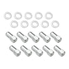 Street Pro Wheels Wheel Lug Nut Kit Chrome Street Pro 007 Dome head Length 1.70 M12 x 1.5 1.00 " shank Set of 10