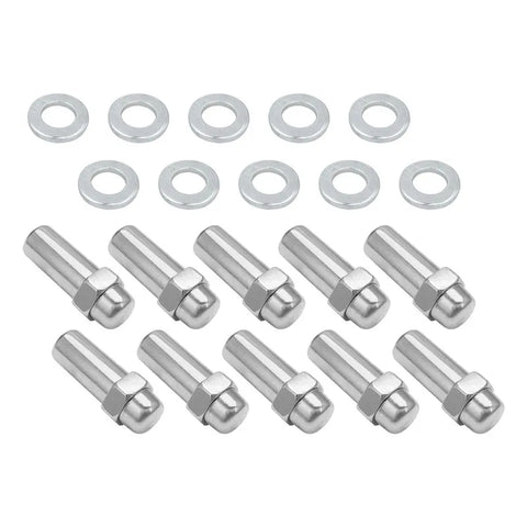 Street Pro Wheels Wheel Lug Nut Kit Chrome Cragar Weld SST Mag Length 2.125 1/2' 1.380 " Shank Set of 10
