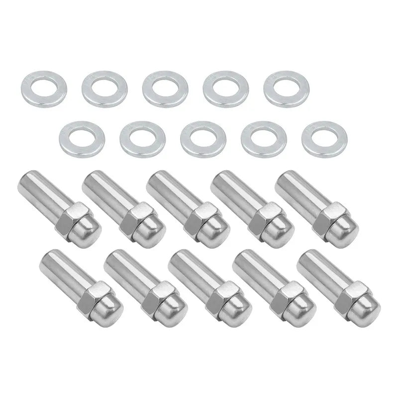 Street Pro Wheels Wheel Lug Nut Kit Chrome Cragar Weld SST Mag Length 2.125 7/16 1.380 " Shank Set of 10