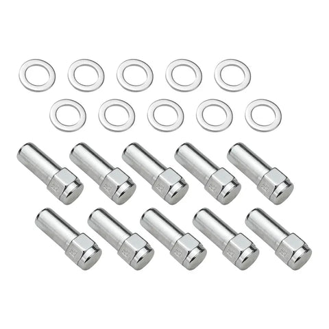 Street Pro Wheels Wheel Lug Nut Kit Chrome Cragar Weld SST Mag Length 2.125 M12 x 1.5 1.380 " Shank Set of 10