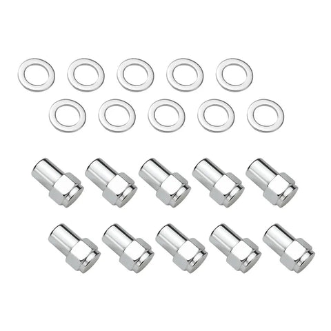 Street Pro Wheels Street Pro Wheel Lug Nut Kit Chrome 002 Streetpro Mag Length 1.56 1/2 .700 shank Set of 10