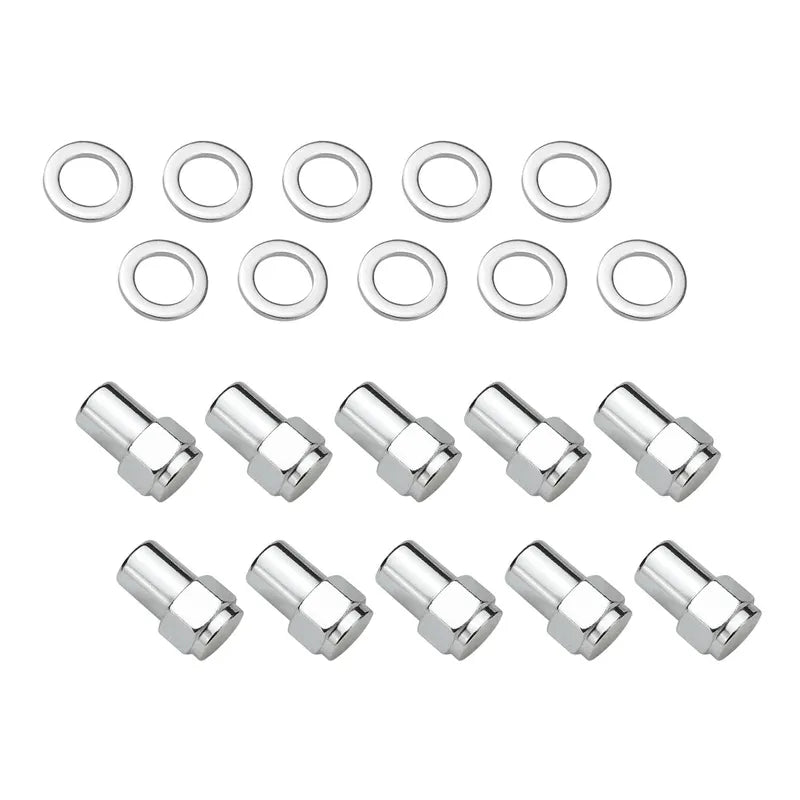 Street Pro Wheels Street Pro Wheel Lug Nut Kit Chrome 002 Streetpro Mag Length 1.56 1/2 .700 shank Set of 10