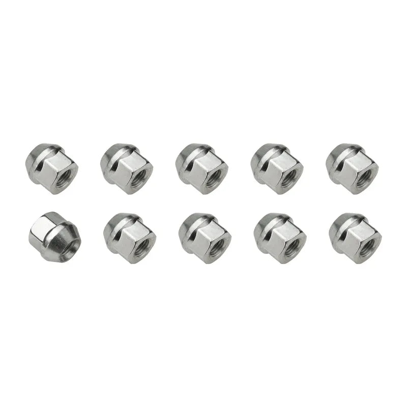 Street Pro Wheels Wheel Lug Nut Kit Chrome Acorn Open End Bulge Length 0.87 7/16 " Set of 10
