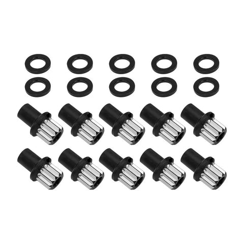 Street Pro Wheels Street Pro Wheel Lug Nut & Washer Kit Open Cold Forged Billet Aluminium 0.850" Shank Black Set of 10
