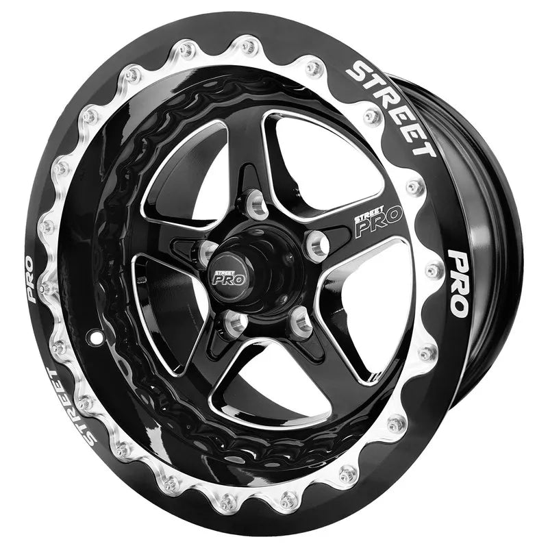Street Pro Wheels Street Pro ll Convo Pro Wheel Black Bead Lock Style 15x8.5' For Holden For Chevrolet Bolt Circle 5 x 4.75'6 5.0' Back Space