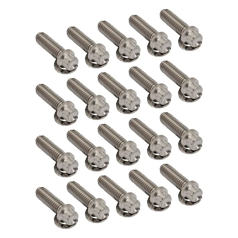 Street Pro Wheels Beadlock Ring Bolt & Washer Kit, Titanium, 5/16''-18 Thread, 1.00'' UHL (25mm), 20 Pack