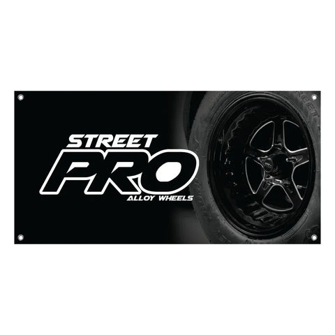 Street Pro Wheels Street Pro Wheels Vinyl Banner Street Pro Logo