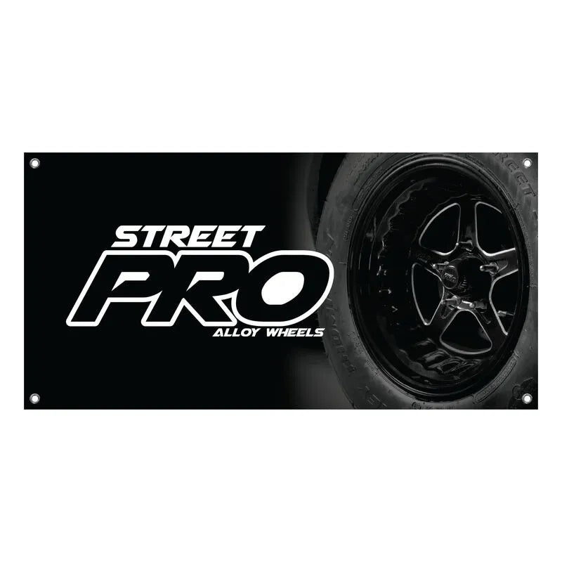 Street Pro Wheels Street Pro Wheels Vinyl Banner Street Pro Logo