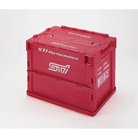 Subaru STI Genuine Folding Workshop Storage/Container 20 Litres - Cherry Red