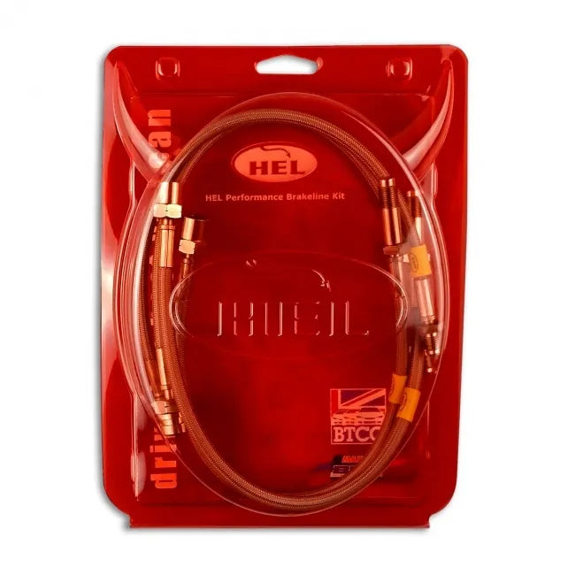 Hel Braided Brake Hoses x 4 - Transparent/Clear (Forester XT 13-18)