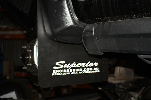 Superior Engineering Superior Premium Mudflaps — Toyota LandCruiser 200 Series 2016-2021 Facelift Front (Pair) Flar...