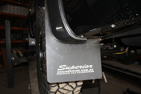 Superior Engineering Superior Premium Mudflaps — Toyota LandCruiser 200 Series 2016-2021 Facelift Rear (Pair) Flares:N