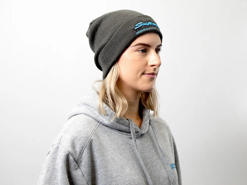 Superior Engineering Grey Beanie with Black Outline Logo Each