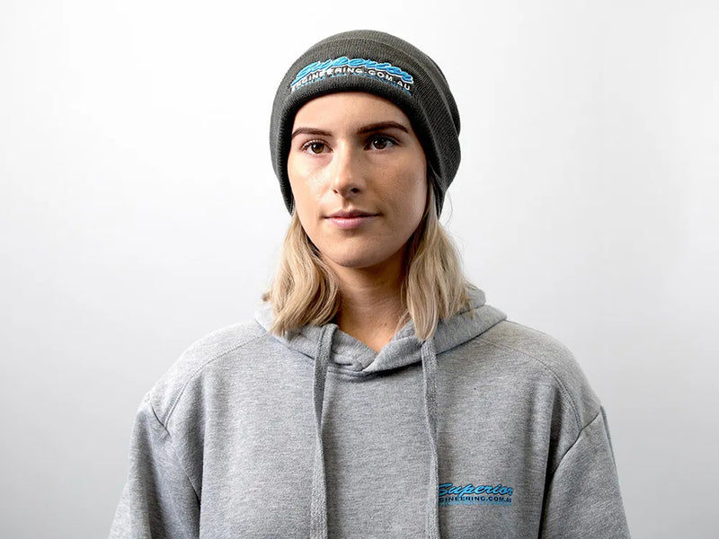 Superior Engineering Grey Beanie with White Outline Logo (Each)
