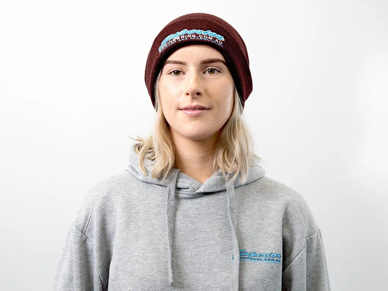 Superior Engineering Maroon Beanie with White Outline Logo (Each)