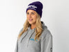 Superior Engineering Purple Beanie with White Solid Logo Each