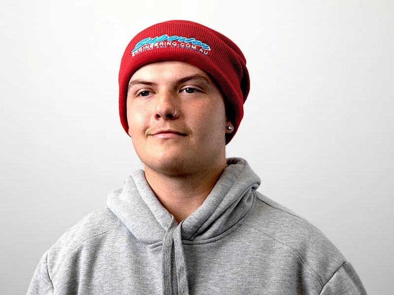 Superior Engineering Red Beanie with White Outline Logo (Each)