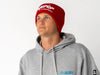 Superior Engineering Red Beanie with White Solid Logo Each