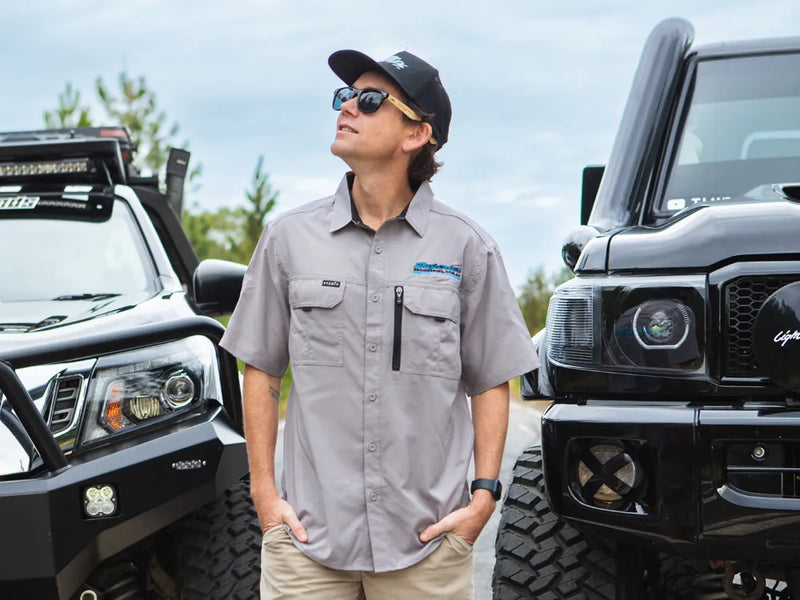 Superior Engineering Mens Short Sleeve Fishing Shirt Stone Each XXX Large