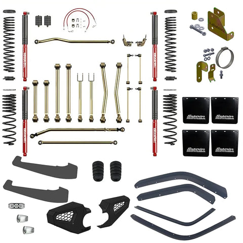 Superior Engineering Superior Outback Gladiator 3500kg GVM Upgrade, 4 Inch Lift, Up To 37 Inch Tyres, — Jeep Gladia...