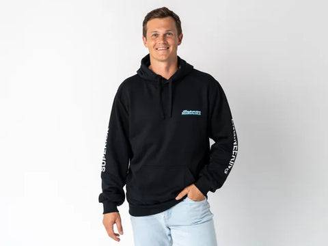 Superior Engineering Unisex Hoodie Black with Sleeve Logo Each Small