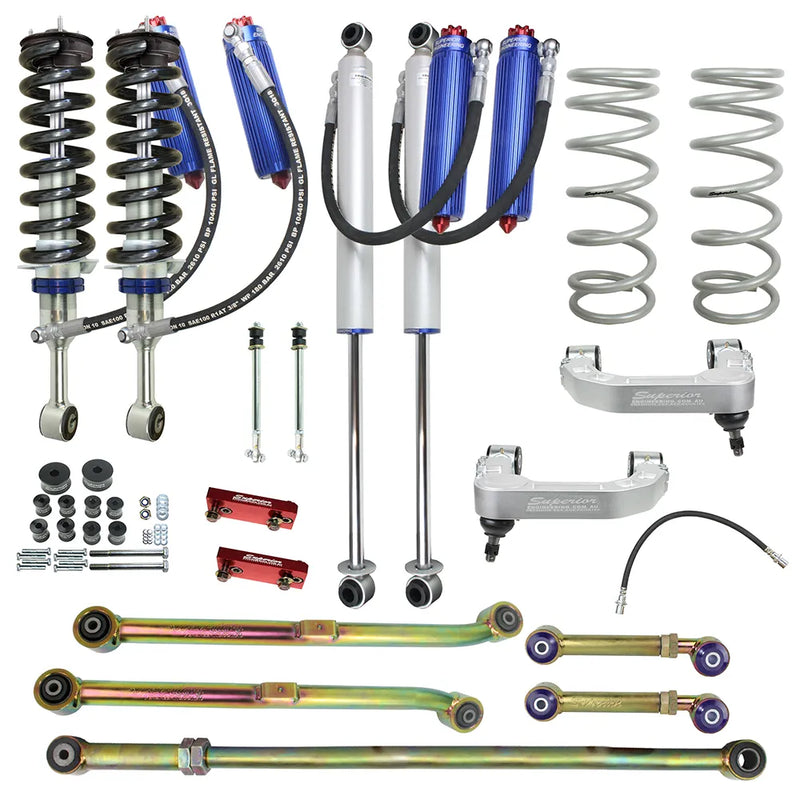 Superior Engineering Superior Remote Reservoir 2.0 3 Inch (75mm) Lift Kit — Toyota Prado 150 Series 08/2017 on