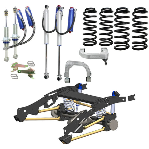 Superior Engineering Superior Weld In Coil Conversion VSB14 Approved w/Remote Reservoir Shocks (Front and Rear) — T...