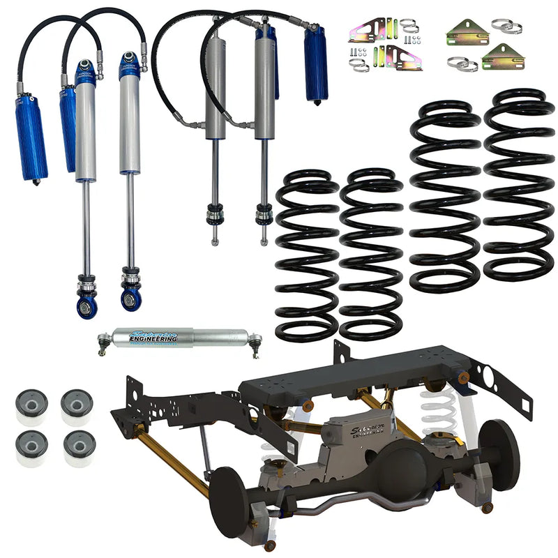 Superior Engineering Superior Weld In Coil Conversion VSB14 Approved 2 Inch (50mm) Lift Kit with STD Diff Housing w/2.5 Remote Reservoir Shocks (Front and Rear) Suitable F