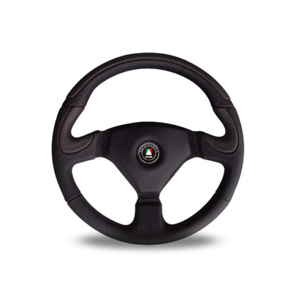 Autotecnica Racer Pro Leather Steering Wheel - Black