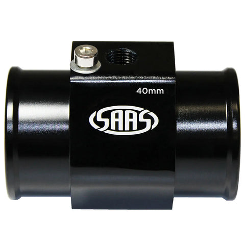 SAAS Water Temp Adaptor Radiator Hose 40mm Black