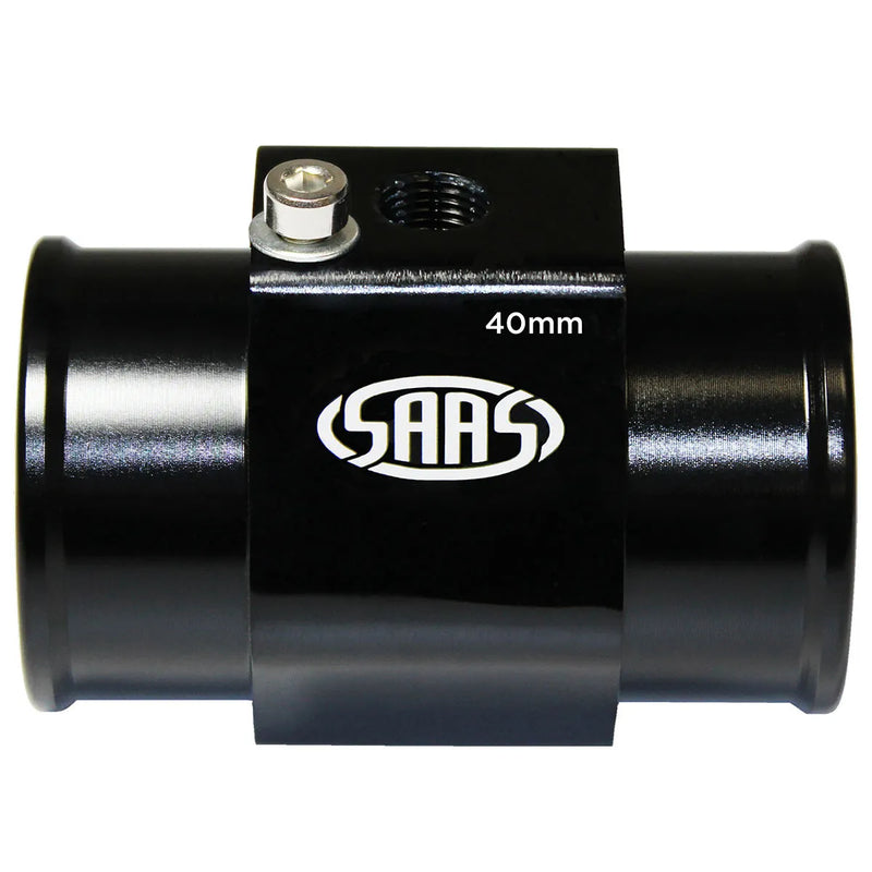SAAS Water Temp Adaptor Radiator Hose 40mm Black