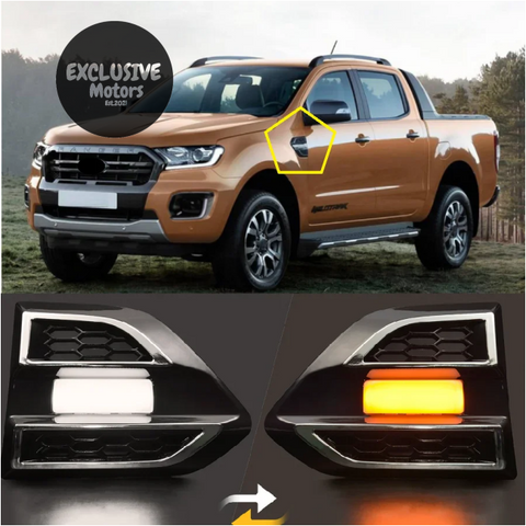 Ford Ranger T7 / T8 Fender Vent Cover with LED Turn Signal Lights (2016-2021)